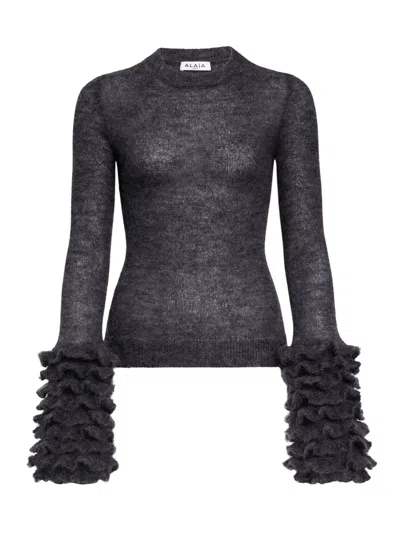 ALAÏA ALAIA WOMEN RUFFLED SWEATER