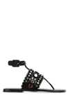 Alaïa Rivet Flat-soled Sandals In Multicolor
