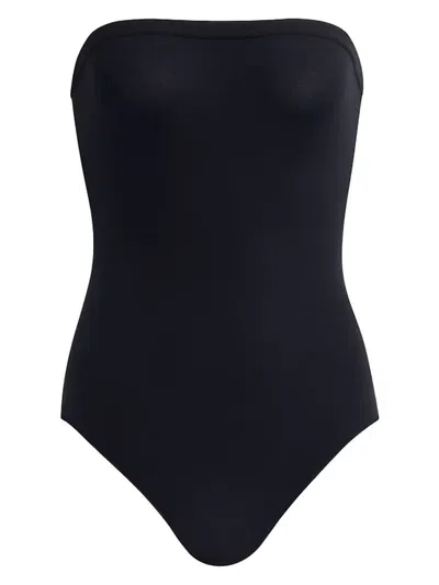 ALAÏA WOMEN'S SECOND LEATHER KNIT BUSTIER BODY TOP