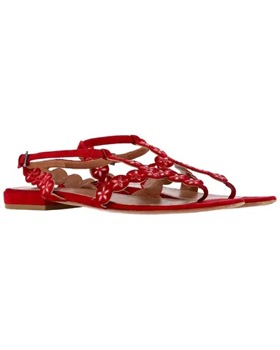 Pre-owned Alaïa Women's Sheep Leather Flower Lasercut Ankle Strap Sandal (authentic Pre-  Loved)