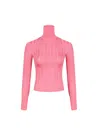 Alaïa Crinoline Turtleneck Sweater In Rosa
