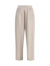 Alaïa Women Silk And Linen Pants In Neutral