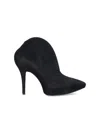 Alaïa Suede Booties With Front V Design 11cm In Black