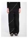 Alaïa Womens Noir Alaia Spiral Two-patch-pockets Wide-leg High-rise Denim-blend Trousers In Black