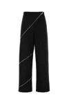 Alaïa Womens Noir Alaia Spiral Two-patch-pockets Wide-leg High-rise Denim-blend Trousers In Multicolor