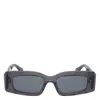 Alaïa Alaia Women Squared Logo Sunglasses In Gray