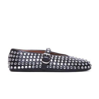 Alaïa Alaia Women Strass Flats Ballets In Black