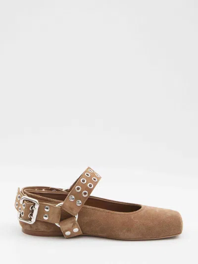 Alaïa Alaia Women Suede Ballet Flats