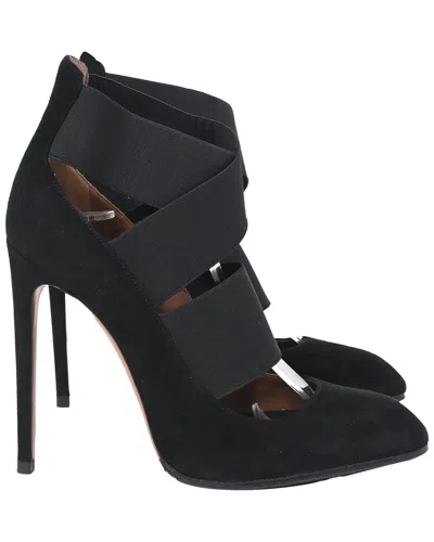 Alaïa Alaia Women's Suede Bandage Strap High Heel Pump (authentic Pre-loved) In Black
