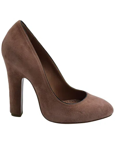 Alaïa Women's Suede Chunky Pump (authentic Pre-loved) In Brown