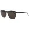 Alaïa Square-frame Metal Sunglasses In Black