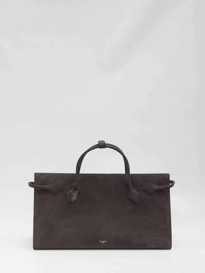 Alaïa Alaia Women Tote Bag Le Teckel In Nabuck In Gray