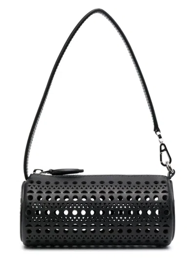 Alaïa Women's Tube Mini Leather Shoulder Bag In Black
