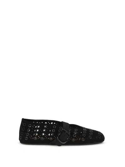 ALAÏA ALAÏA WOMEN VIENNE BALLERINAS WITH EYELETS