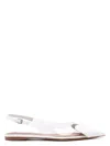 Alaïa Heart Clear Slingback Ballerina Flats In Blancoptiq