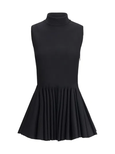 ALAÏA ALAÏA WOMEN WOOL BLEND GODET TOP