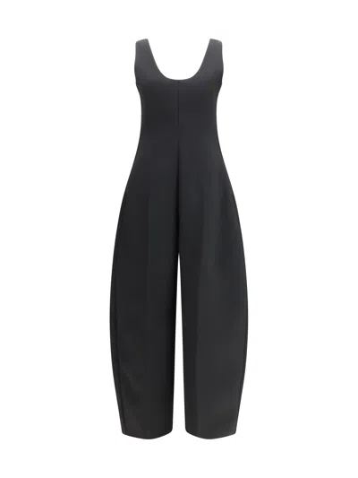 Alaïa Women Wool Crepe Round Jumpsuit In Black