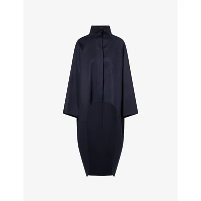 Alaïa Womens Minuit Asymmetric Slip-pocket Cashmere Coat In Black