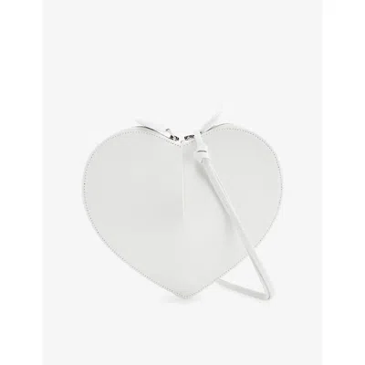 Alaïa Womens Blanc Optique Le Coeur Heart-shaped Leather Cross-body Bag In White