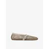 Alaïa Alaia Nude Grid Ballerina In Multi