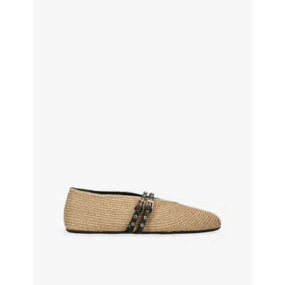 ALAÏA WOMENS AZZEDINE ALAIA BALLERINA WOVEN BALLET FLATS