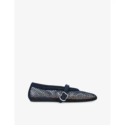 Alaïa Womens Ballerina Mesh Ballet Flats Blue/dark Eur 36 / 3 Uk