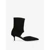 Alaïa Suede Cut-out Ankle Boots 55