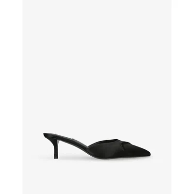 Alaïa Womens Black Le Coeur 3d Satin Mules Eur 37.5 / 4.5 Uk