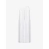 Alaïa Womens Blanc Fluid Wide-leg Linen And Silk Trousers In White