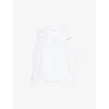 Alaïa Hooded Long Sleeve Top In Blanc