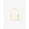 Alaïa Womens Alaia Square Crop Cotton-blend Top In White