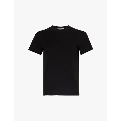 Alaïa Alaia Womens Blanc Noir Round-neck Cotton-jersey T-shirt