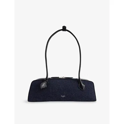 Alaïa Womens Bleu Denim Teckel Medium Denim Shoulder Bag