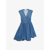 Alaïa Wrap Dress In Blue