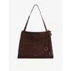 Alaïa Womens Brun Fonce Le Click Square Medium Leather Shoulder Bag
