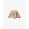 Alaïa Pleated Brushed Wool And Cashmere-blend Mini Skirt In Camel