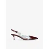 Alaïa Burgundy 'le Coeur' Heels In Burgundy