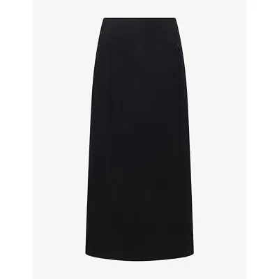 Alaïa Womens High-rise Velvet Maxi Skirt Noir In Multi
