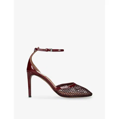ALAÏA WOMENS WINE MESH 90 HEELED PUMPS EUR 40 / 7 UK