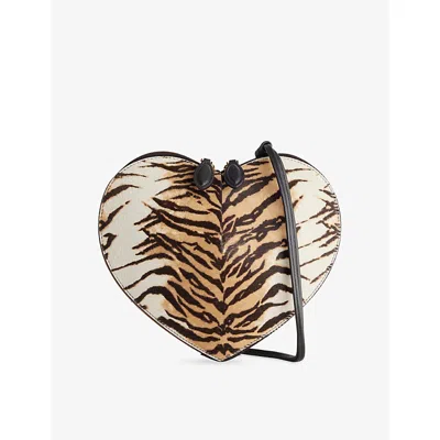 Alaïa Womens Naturel Le Coeur Leather Shoulder Bag In Brown