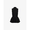 Alaïa Womens Godet Pleated Knitted Top Noir Alaia In Noir Alaia
