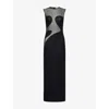 Alaïa Alaia Knit Molded Midi Dress In Black
