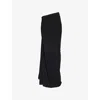 Alaïa Womens Alaia Ruched High-waist Stretch-woven Maxi Skirt In Black