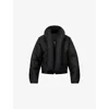 Alaïa Womens Noir Alaia Taffeta Padded Bomber Jacket In Black
