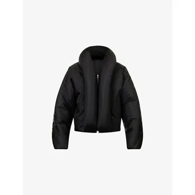 Alaïa Womens Noir Alaia Taffeta Padded Bomber Jacket In Black