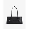 Alaïa Womens Alaia Le Teckel Flap Shiny-grained Leather Tote Bag In Noir