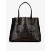 Alaïa Womens Mina 32 Laser-cut Leather Tote Bag Noir