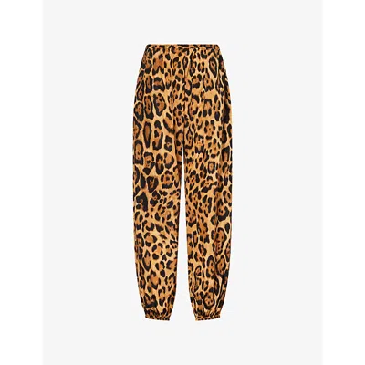 Alaïa Womens Alaia Leopard-print Balloon Nylon Trousers In Multi