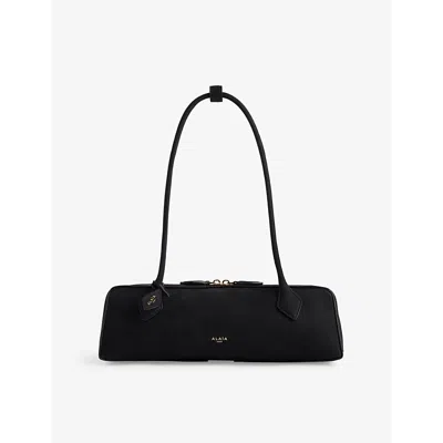 ALAÏA WOMENS NOIR/OR LE TECKEL MEDIUM LEATHER SHOULDER BAG