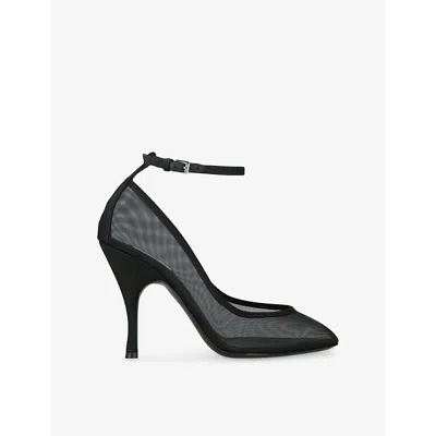 Alaïa Womens Nude 100 Mesh Pumps Black Eur 38/5 Uk
